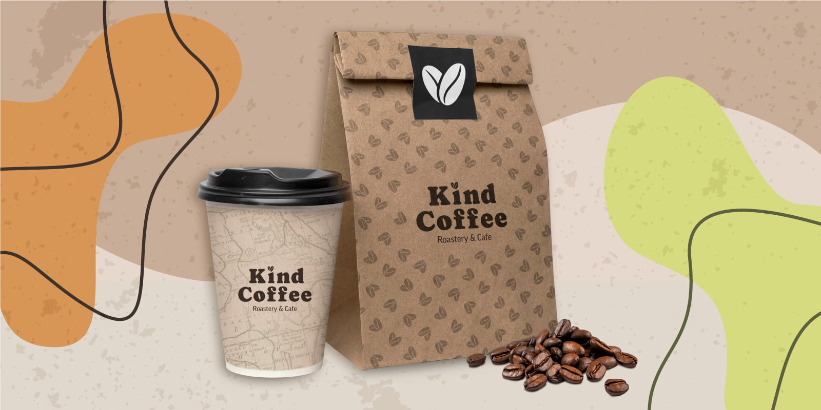 Kind-Case-Study-Web-BrandMockup Kind Coffee - Brand Identity - Logo / Pattern Usage