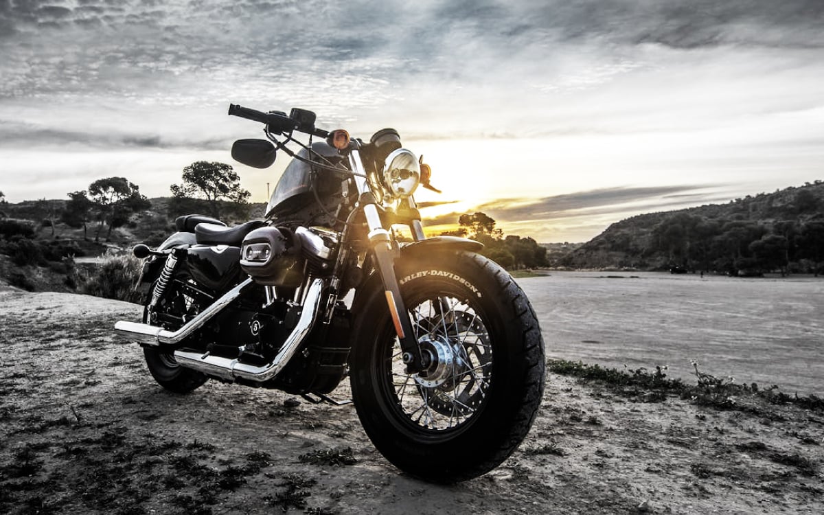 Brand Personality - Harley Davidson Motorcycle with Sunset